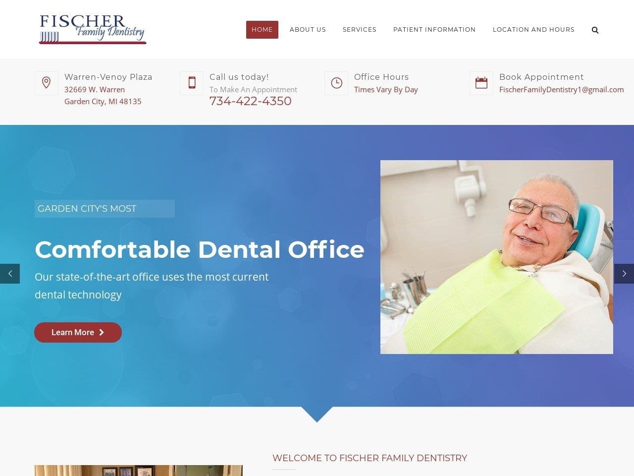 Garden City Family Dental Care Website Screenshot from gardencitydentist.com