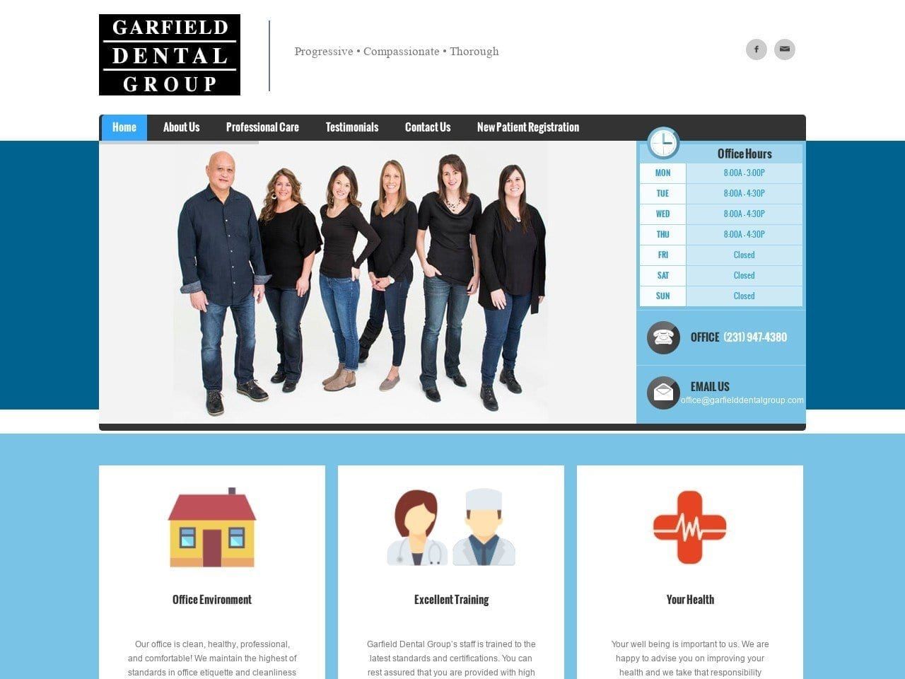 Garfield Dental Group Website Screenshot from garfielddentalgroup.com