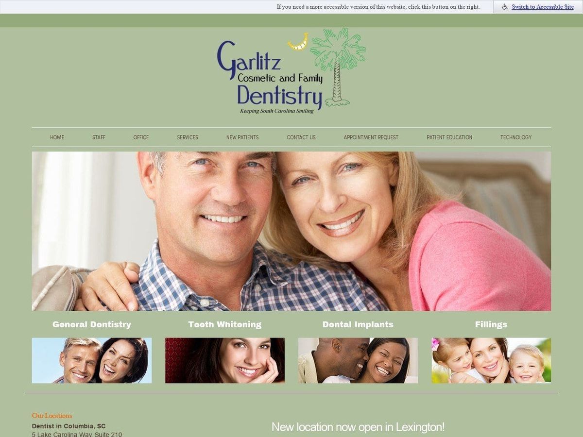 Garlitz Cosmetic And Family Dentist Website Screenshot from garlitzdentistry.com