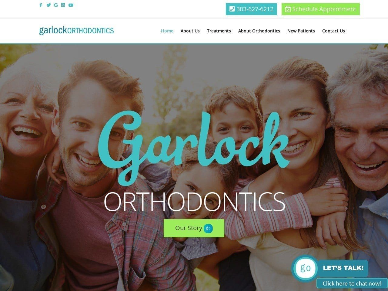 Garlock Orthodontics Website Screenshot from garlockortho.com