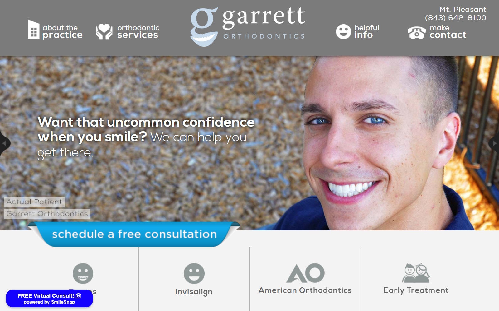 garrettsmiles.com screenshot