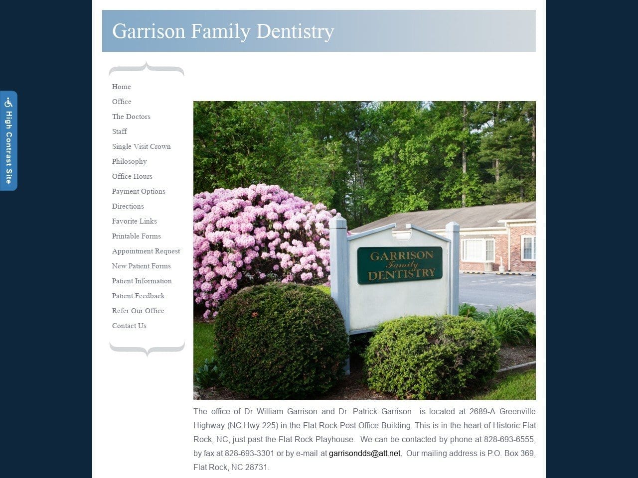 William T. Garrison DDS Website Screenshot from garrisonfamilydentistry.com