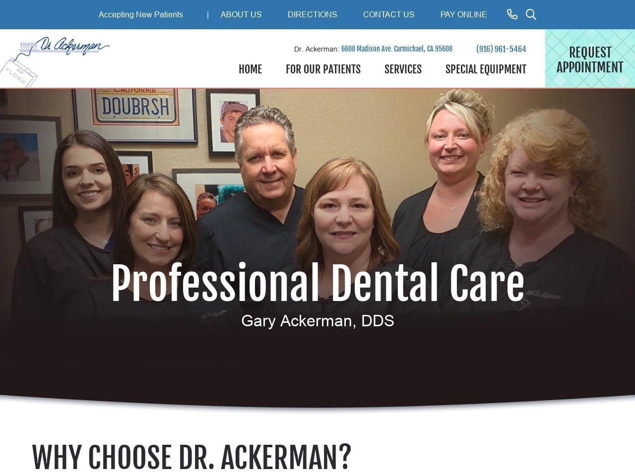 Ackerman Gary DDS Website Screenshot from garyackermandds.com