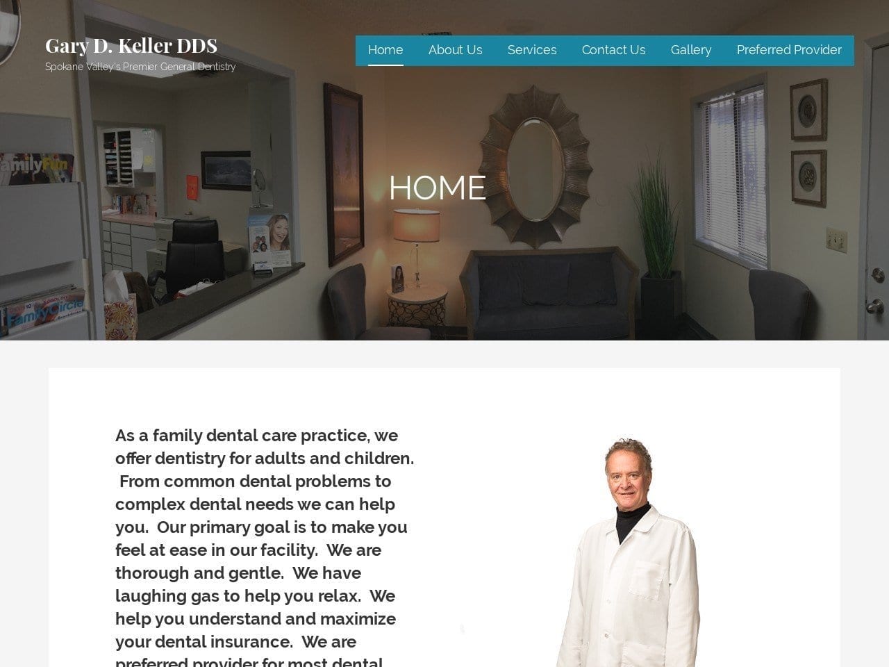 Keller D Gary DDS Website Screenshot from garydkellerdds.net