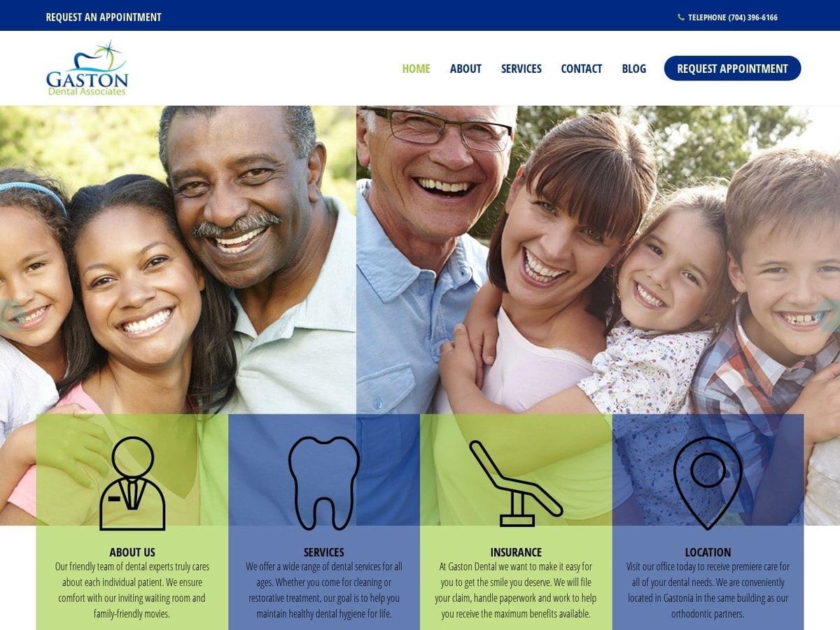 Gaston Dental Associates Website Screenshot from gastondentalassociates.com