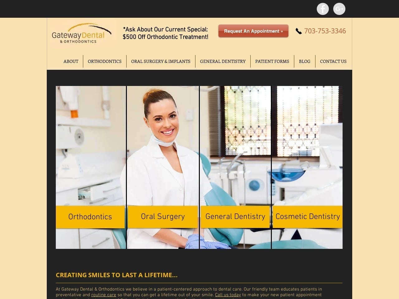 Gateway Dental Website Screenshot from gateway-dental.net