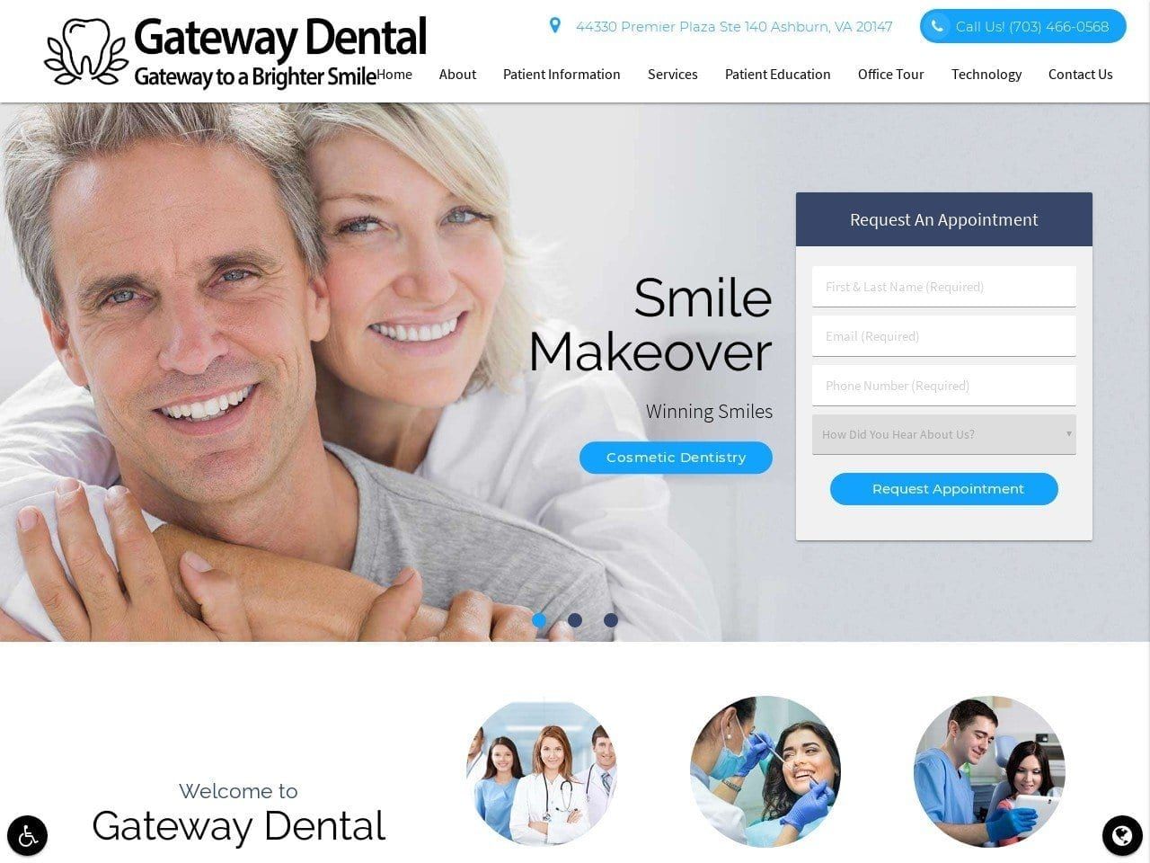 Gateway Dental Website Screenshot from gatewaydental4u.com