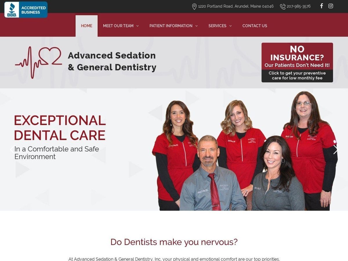 Gentle Dental Care Inc Website Screenshot from gdcmaine.com