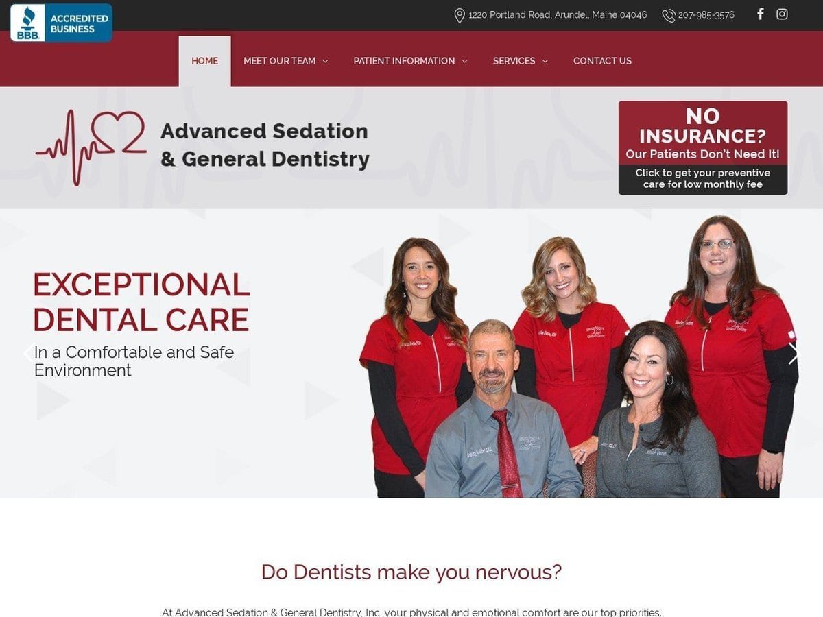 Gentle Dental Care Inc Website Screenshot from gdcmaine.com