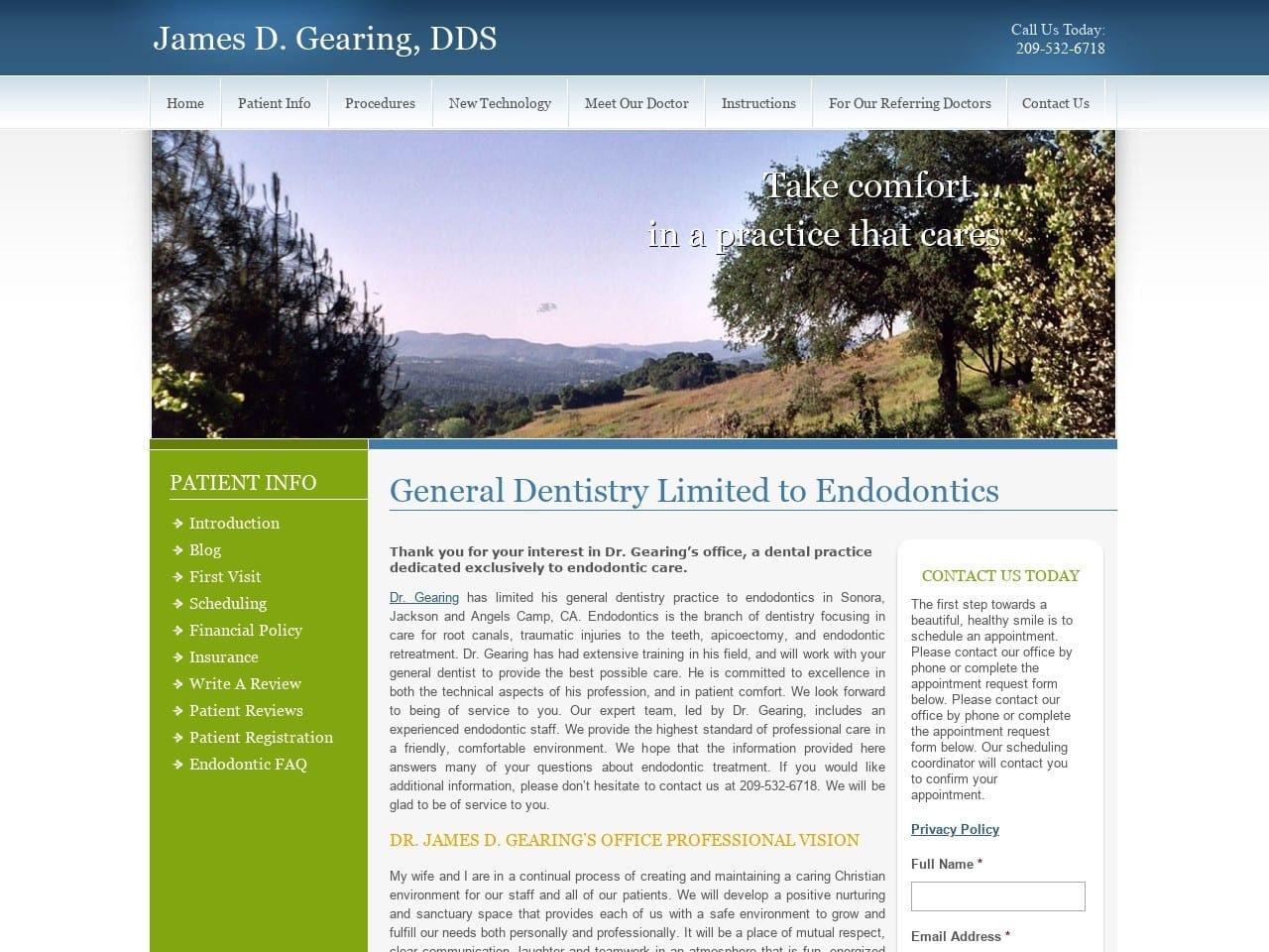 Plaitano Leonard J DDS Website Screenshot from gearingendo.com