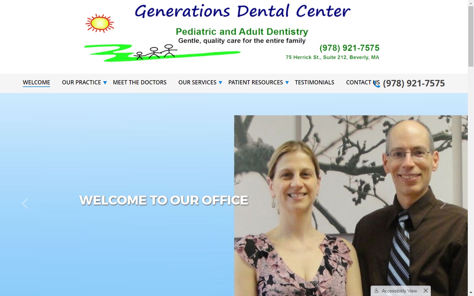 generationsdentalcenter.com screenshot