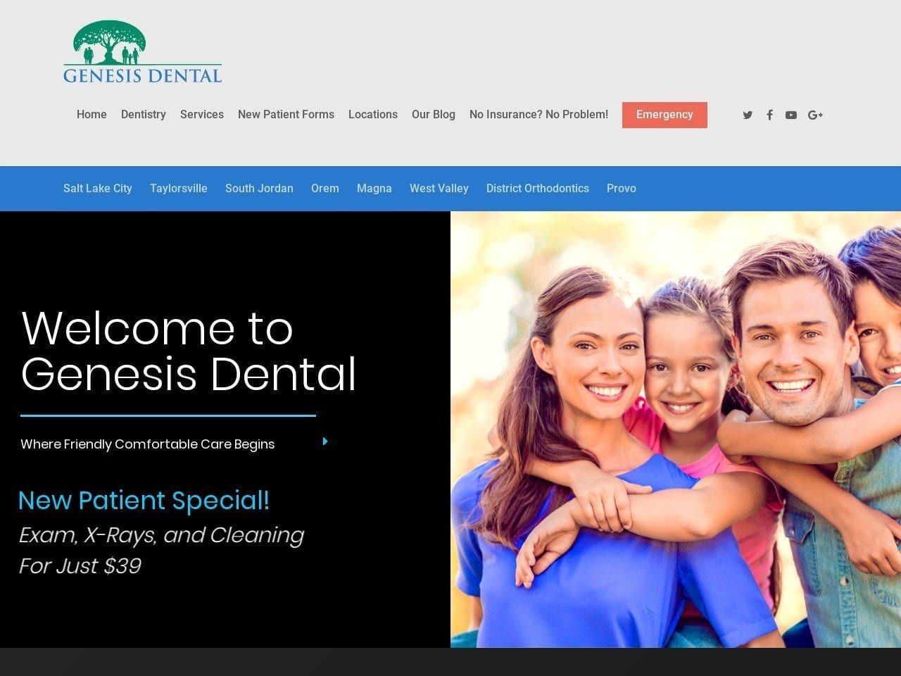 Genesis Dental Website Screenshot from genesisdental.net