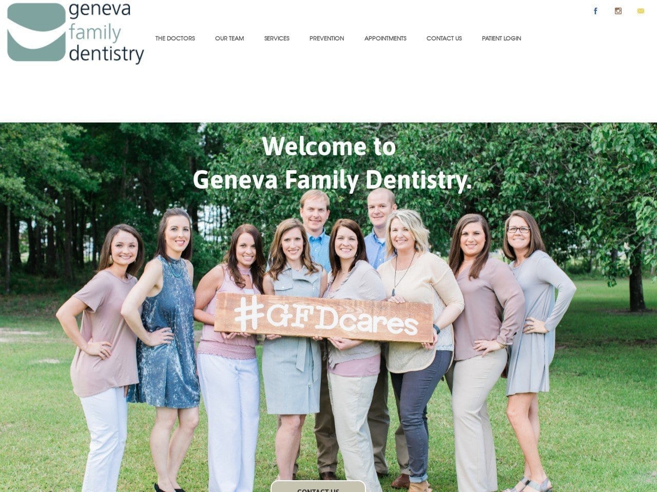 Geneva Family Dentist Website Screenshot from genevafamilydentalcare.com