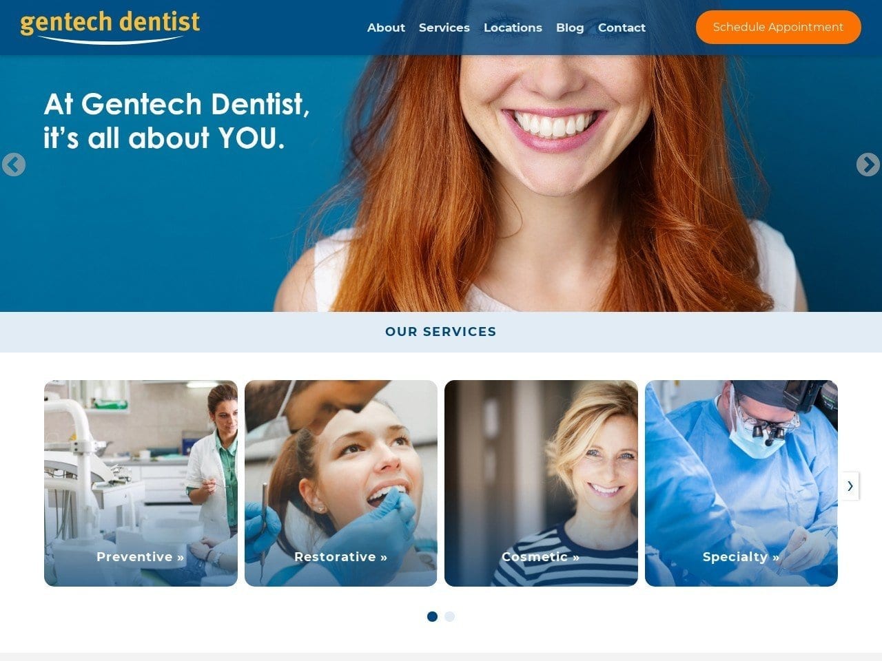 Gentech Dentist Christiansen Carl DDS Website Screenshot from gentechdentist.com