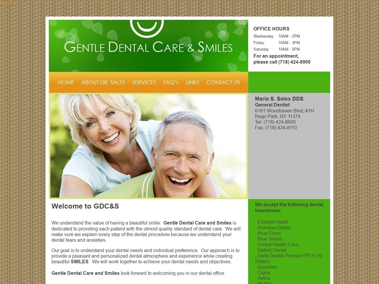 Gentle Dental Care and Smiles PC Website Screenshot from gentledentalcaresmiles.com