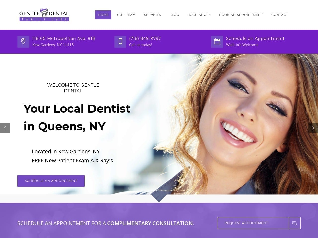 Gentle Dental Family Care Pc Website Screenshot from gentledentalfamilycare.com