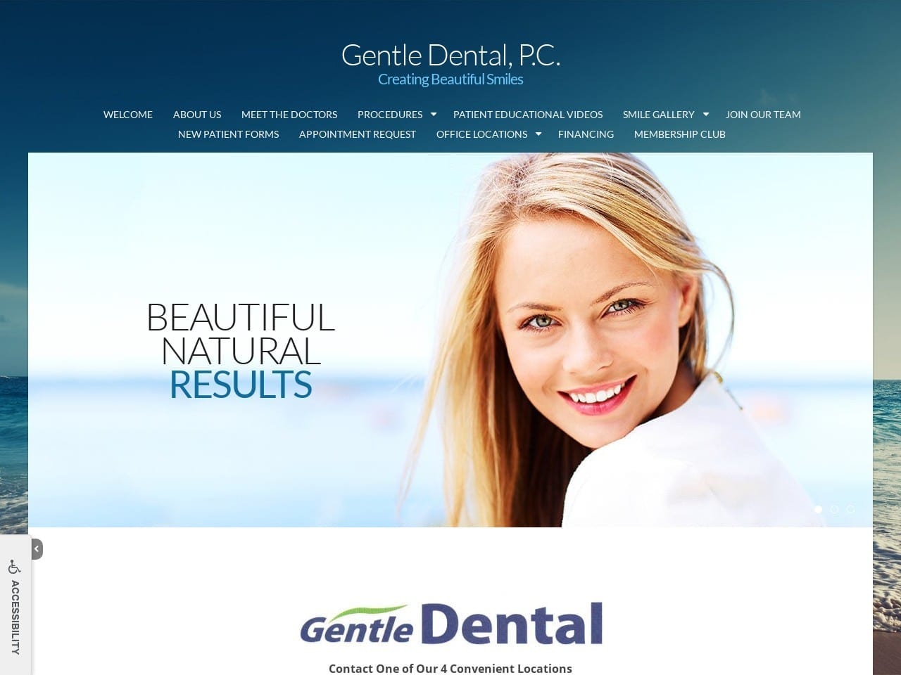 Gentle Dental P.C Website Screenshot from gentledentalmaine.com