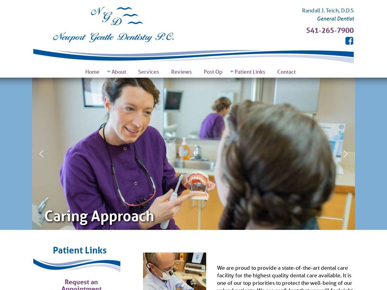 Gentle Dentist Website Screenshot from gentledentist.com