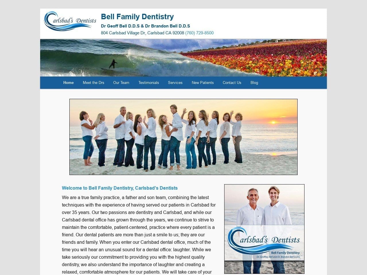 Geoffrey Bell DDS Website Screenshot from geoffbelldds.com