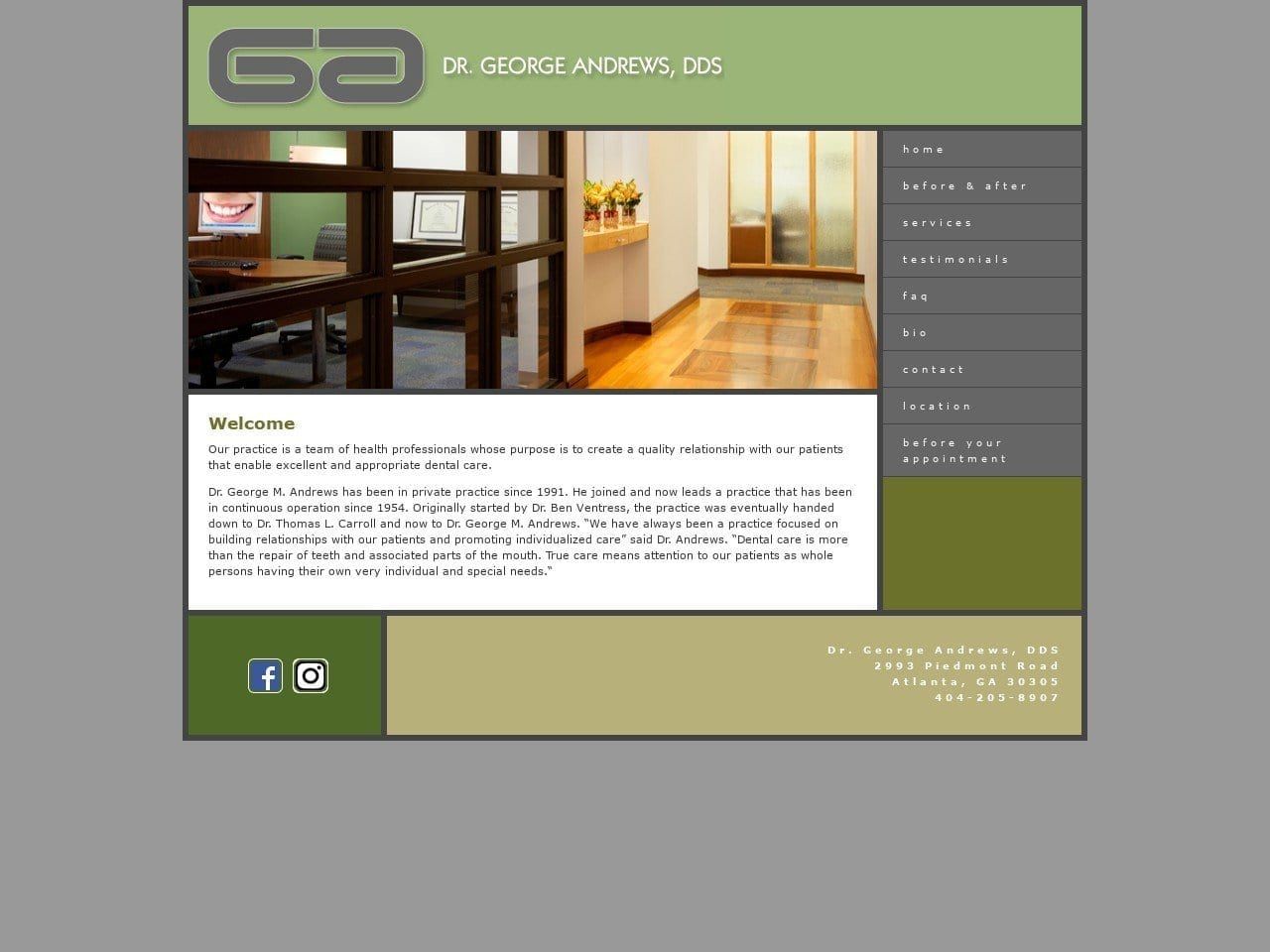 Andrews George M DDS Website Screenshot from georgeandrewsdds.com