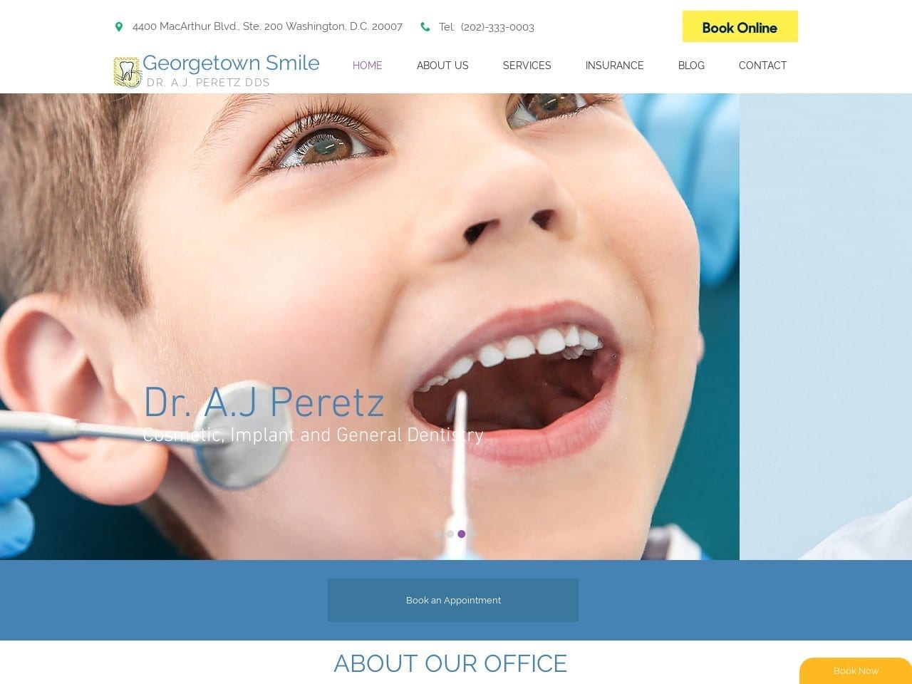 Georgetown Smiles Pc Peretz A Jacob DDS Website Screenshot from georgetownsmile.com