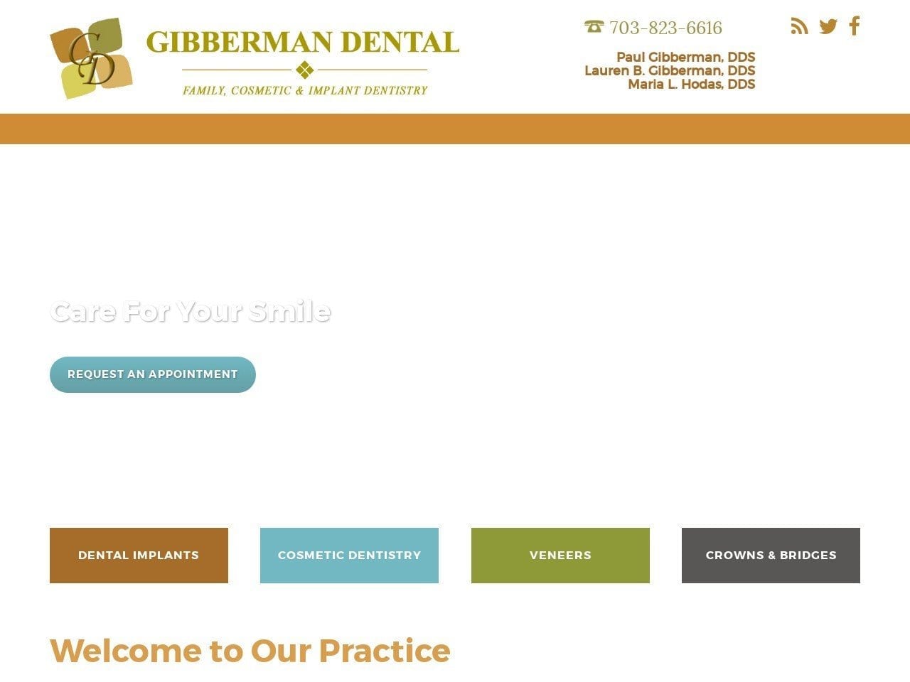 Dr. Paul Gibberman DDS Website Screenshot from gibbermandental.com