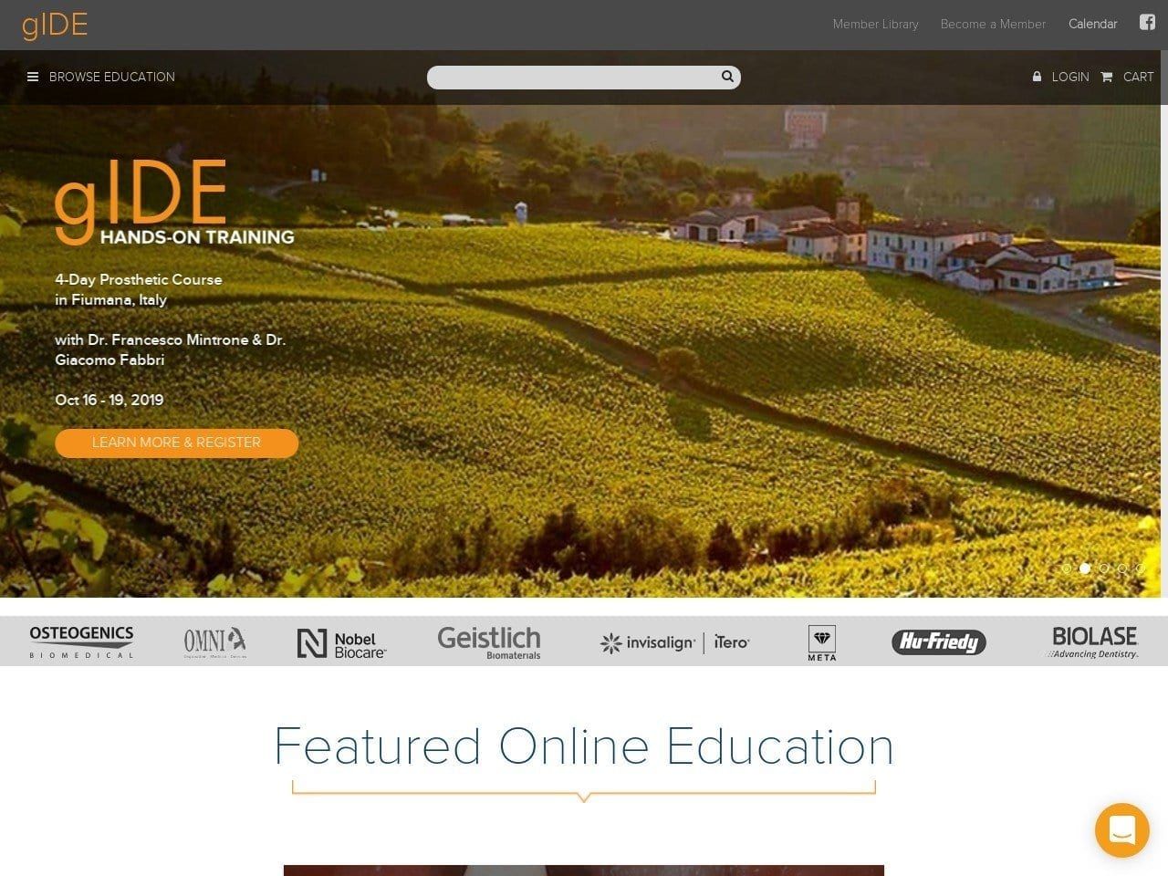 gIDE Website Screenshot from gidedental.com