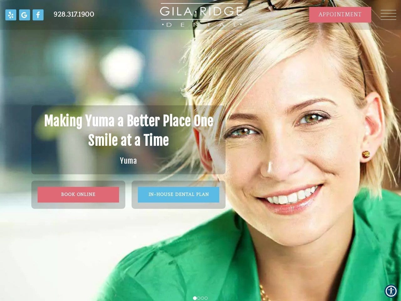 Gila Ridge Dental Website Screenshot from gilaridgedental.com