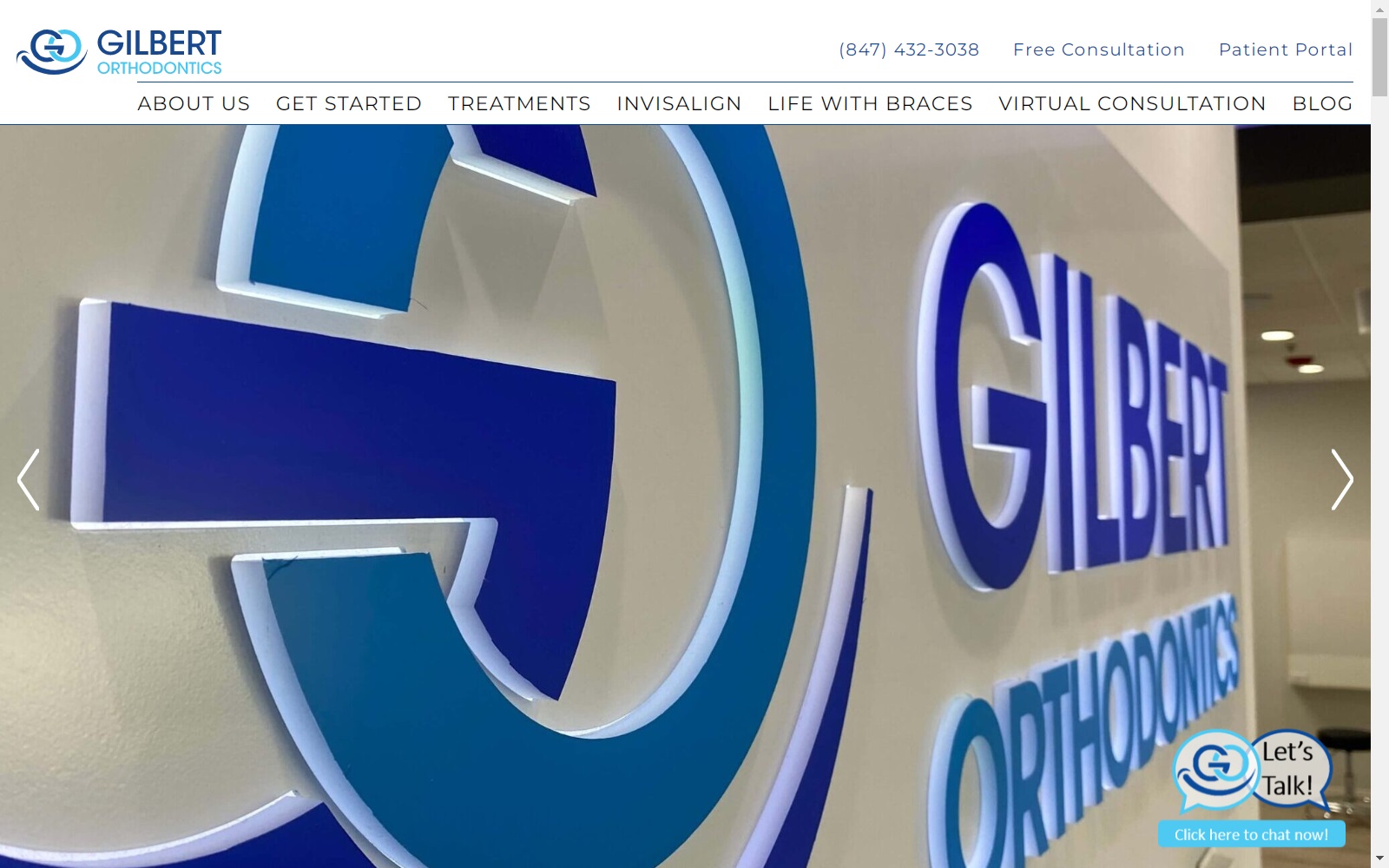 gilbert-ortho.com screenshot