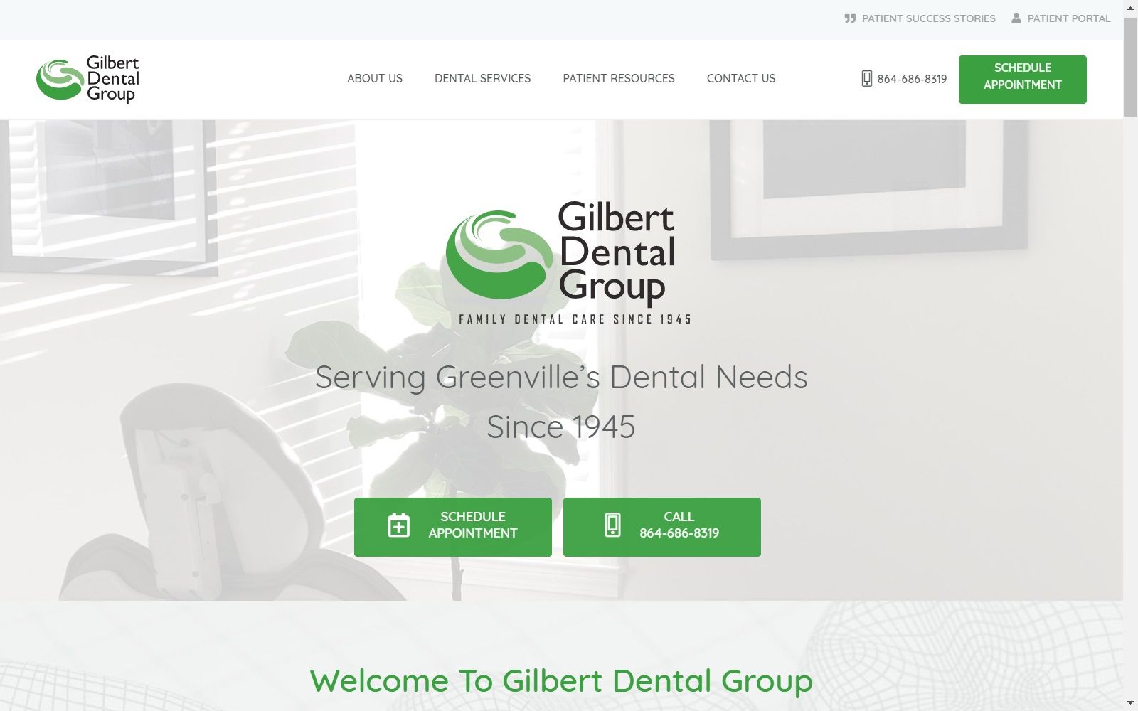 gilbertdentalgroup.com screenshot