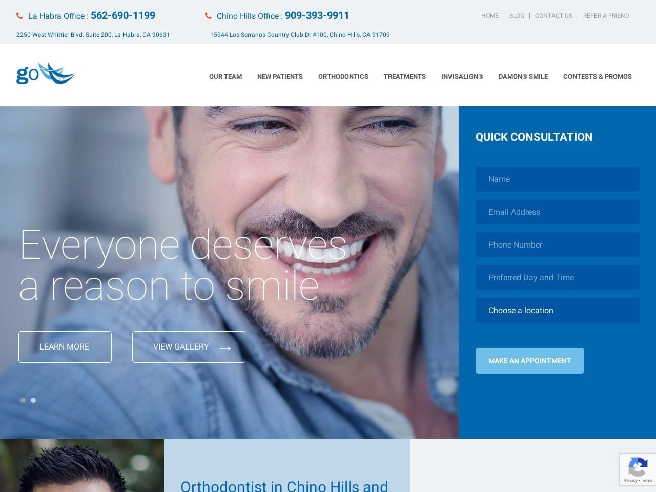 Gire Orthodontics Website Screenshot from gireorthodontics.com