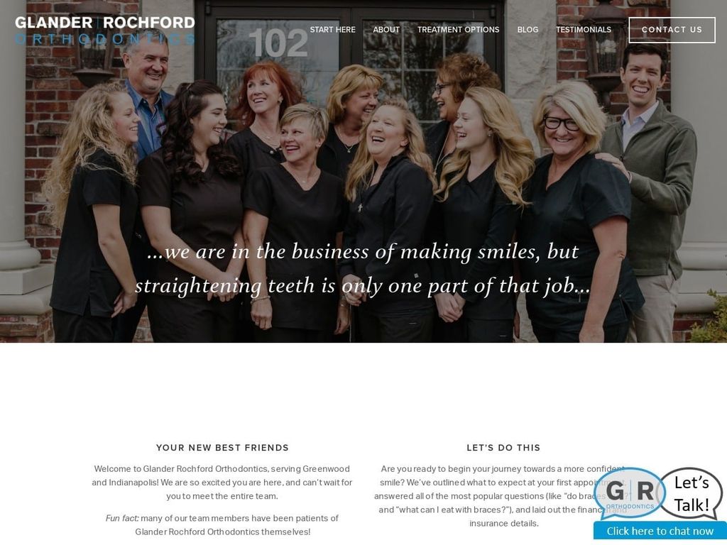 Glander Orthodontics Website Screenshot from glanderortho.com