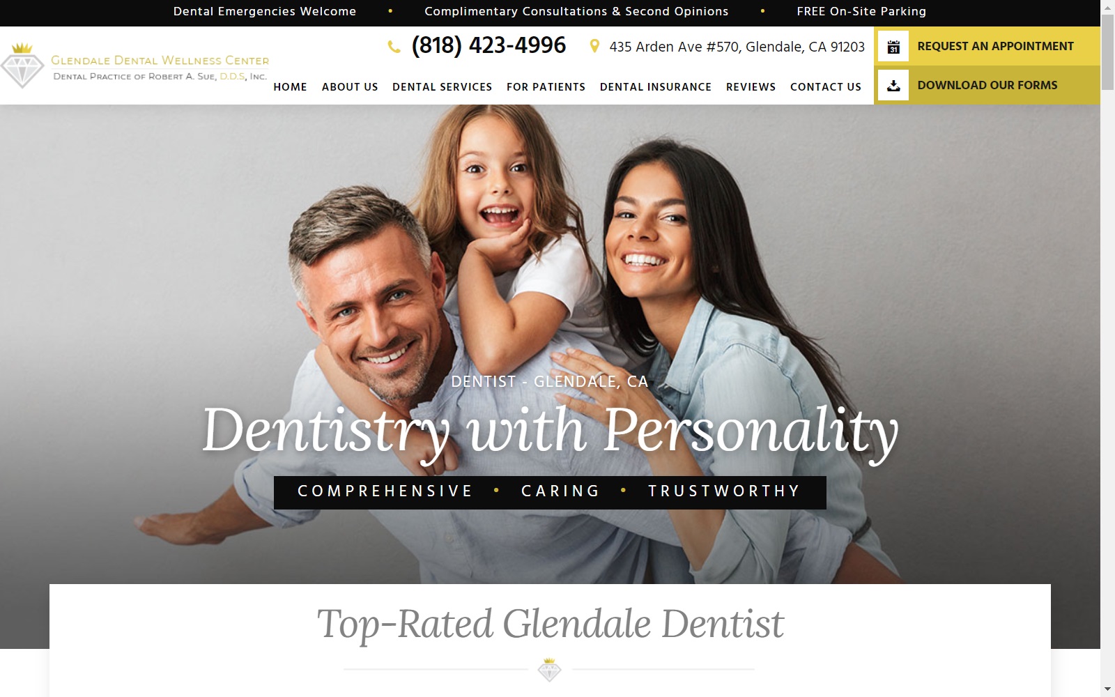 glendalecosmeticdentist.com screenshot