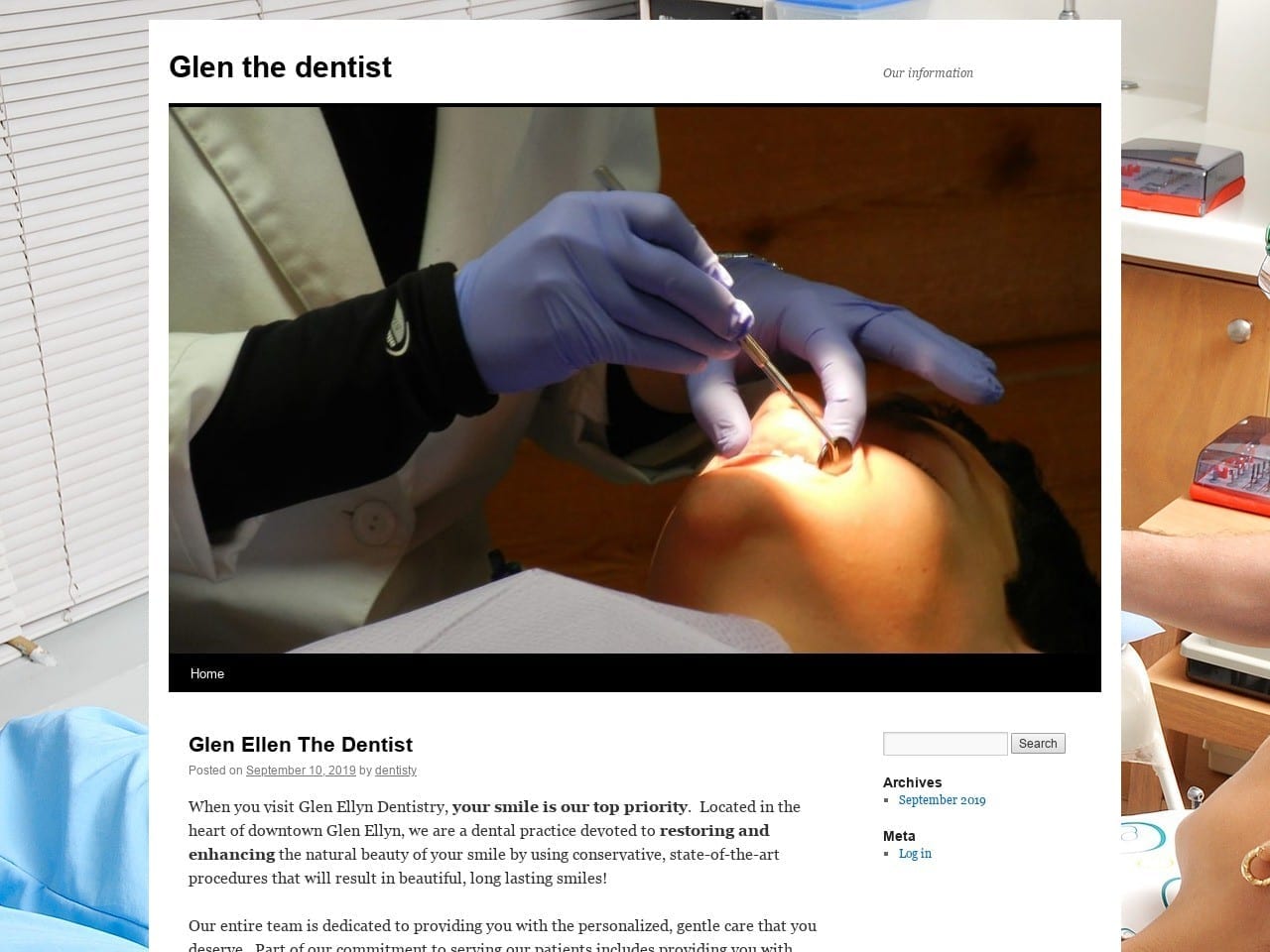 Glen Ellen Family Dentist Website Screenshot from glenellendentist.com