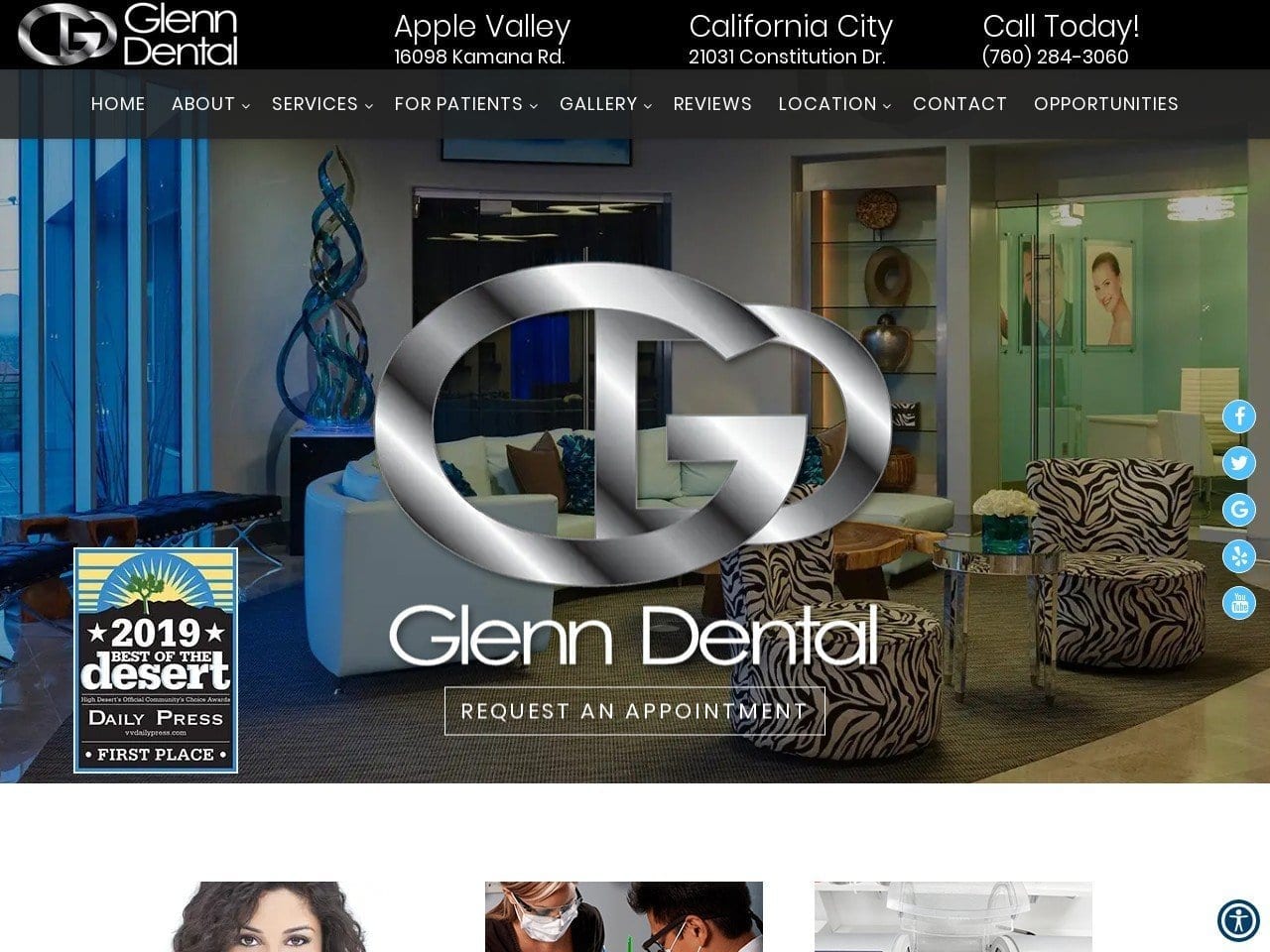 Glenn Dental Website Screenshot from glenndental.com