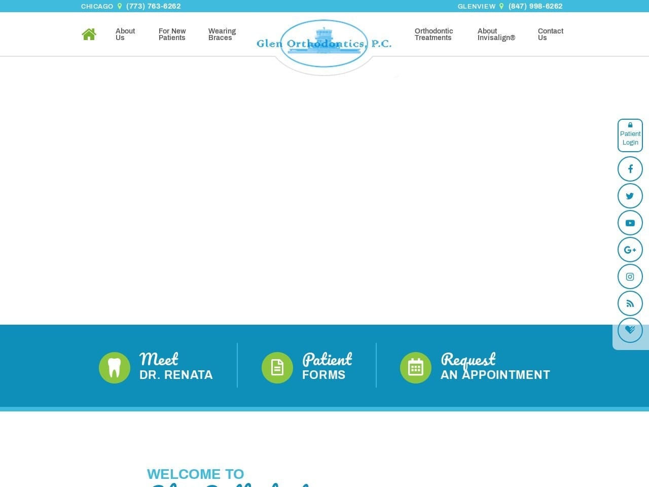 Glen Orthodontics Website Screenshot from glenorthodontics.com