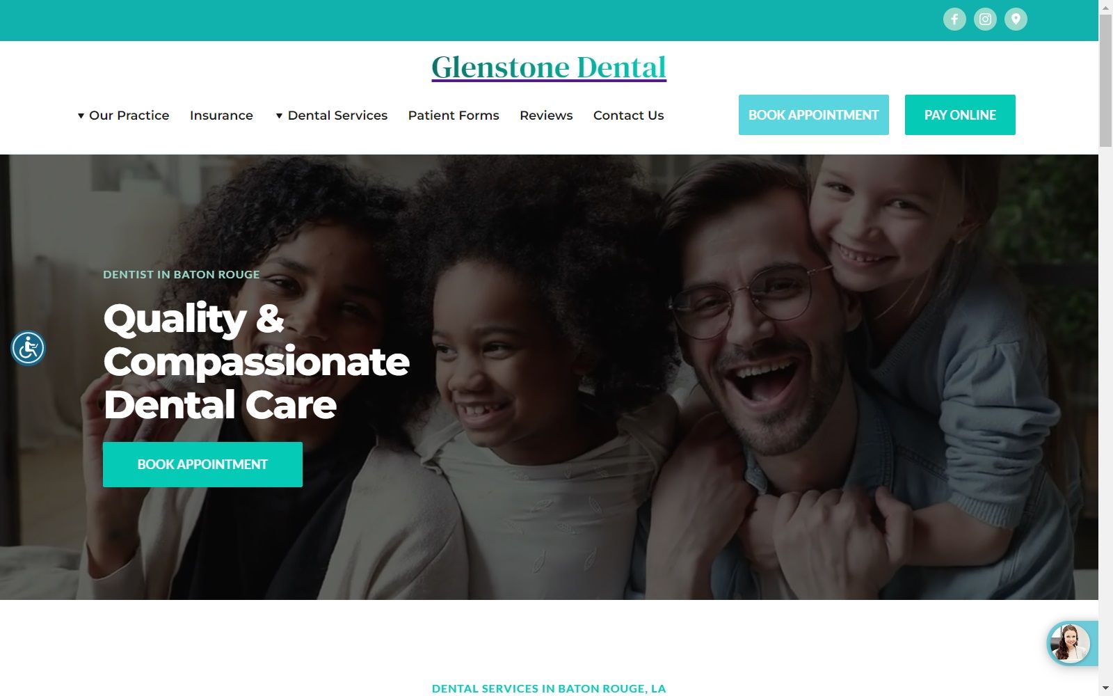 glenstonedental.com screenshot