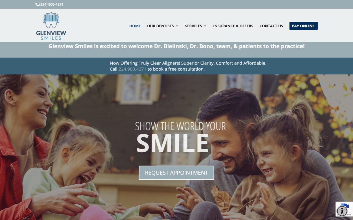 glenview-smiles.com screenshot