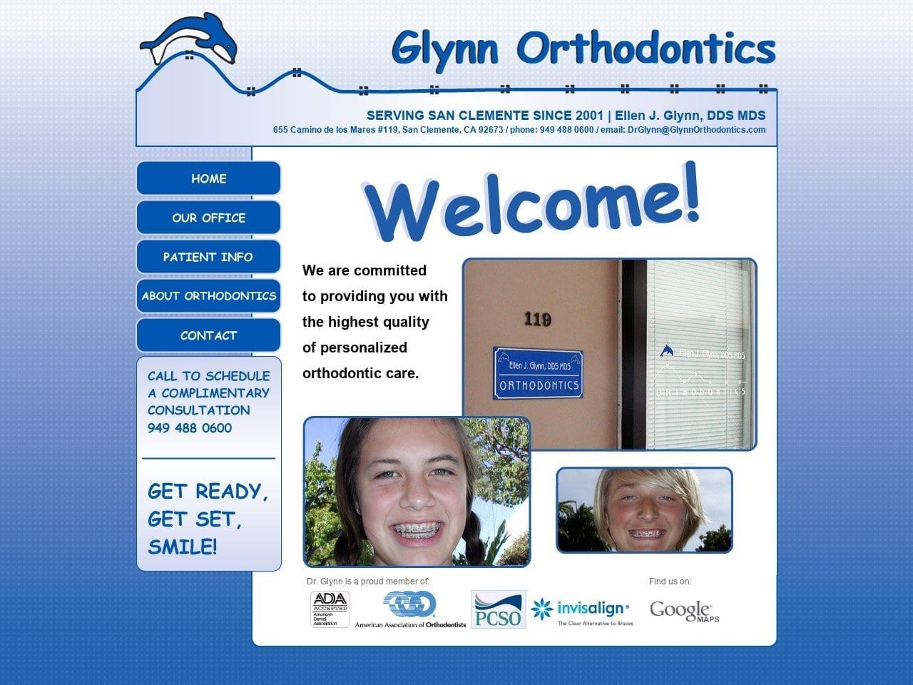 Glynn Ellen J DDS Website Screenshot from glynnorthodontics.com