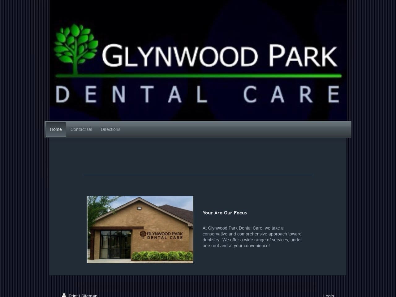 Glynwood Park Dental Care Website Screenshot from glynwooddental.com