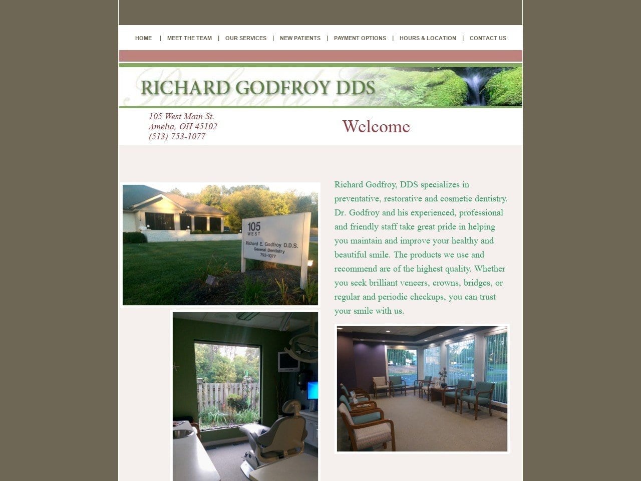 Godfroy Richard E DDS Website Screenshot from godfroydds.com