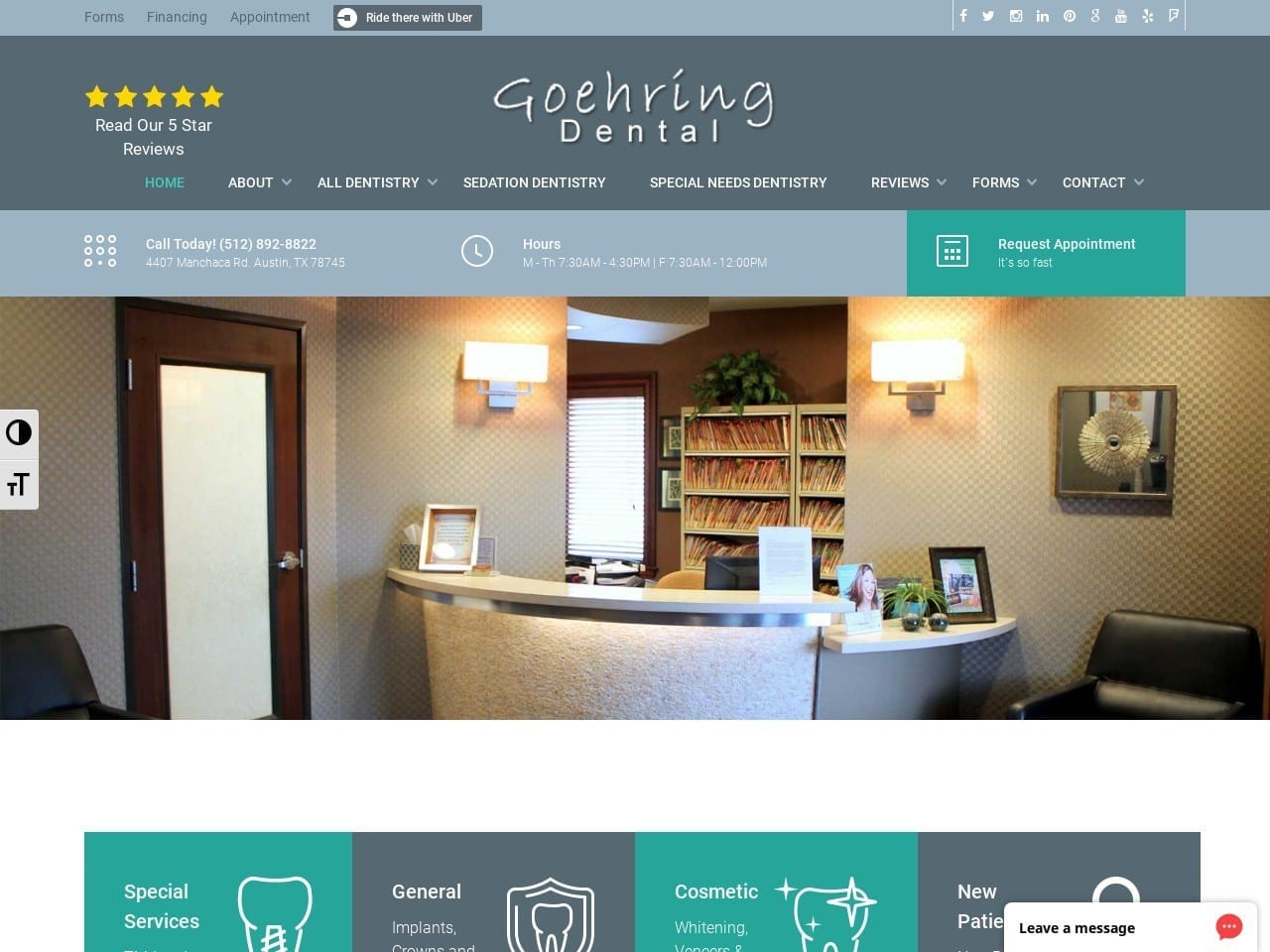 Aesthetic Implant Dentist Website Screenshot from goehringdental.com