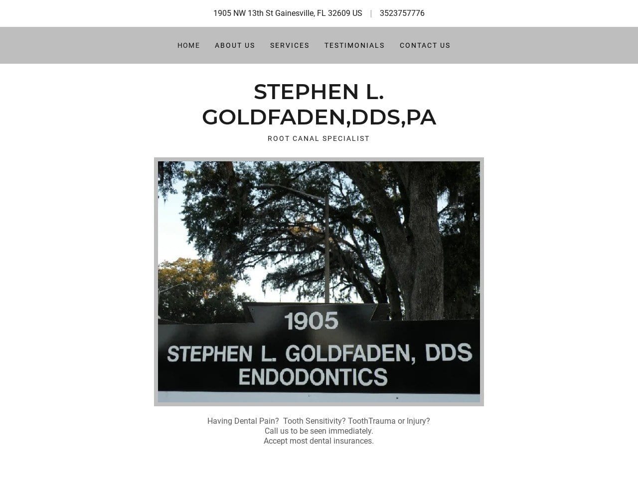 Stephen Goldfaden Pa Website Screenshot from goldfadendental.com