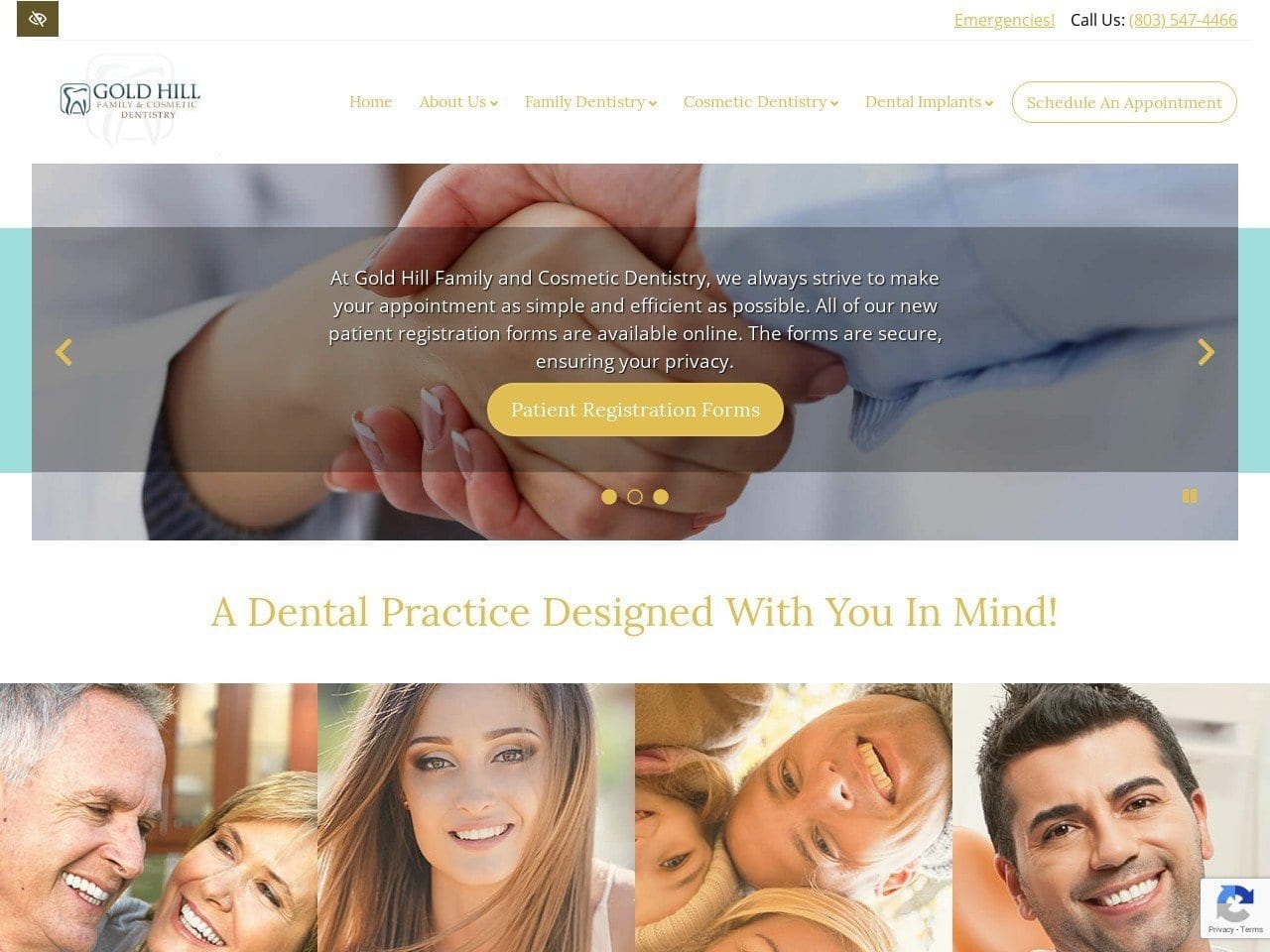 Gold Hill Dentist Website Screenshot from goldhilldentistry.com