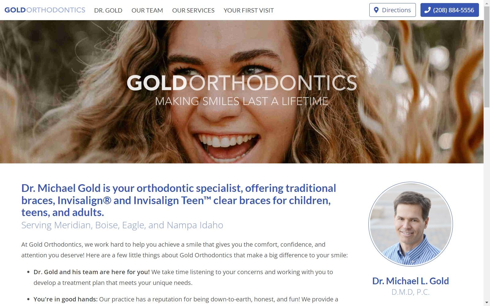 goldortho.com screenshot