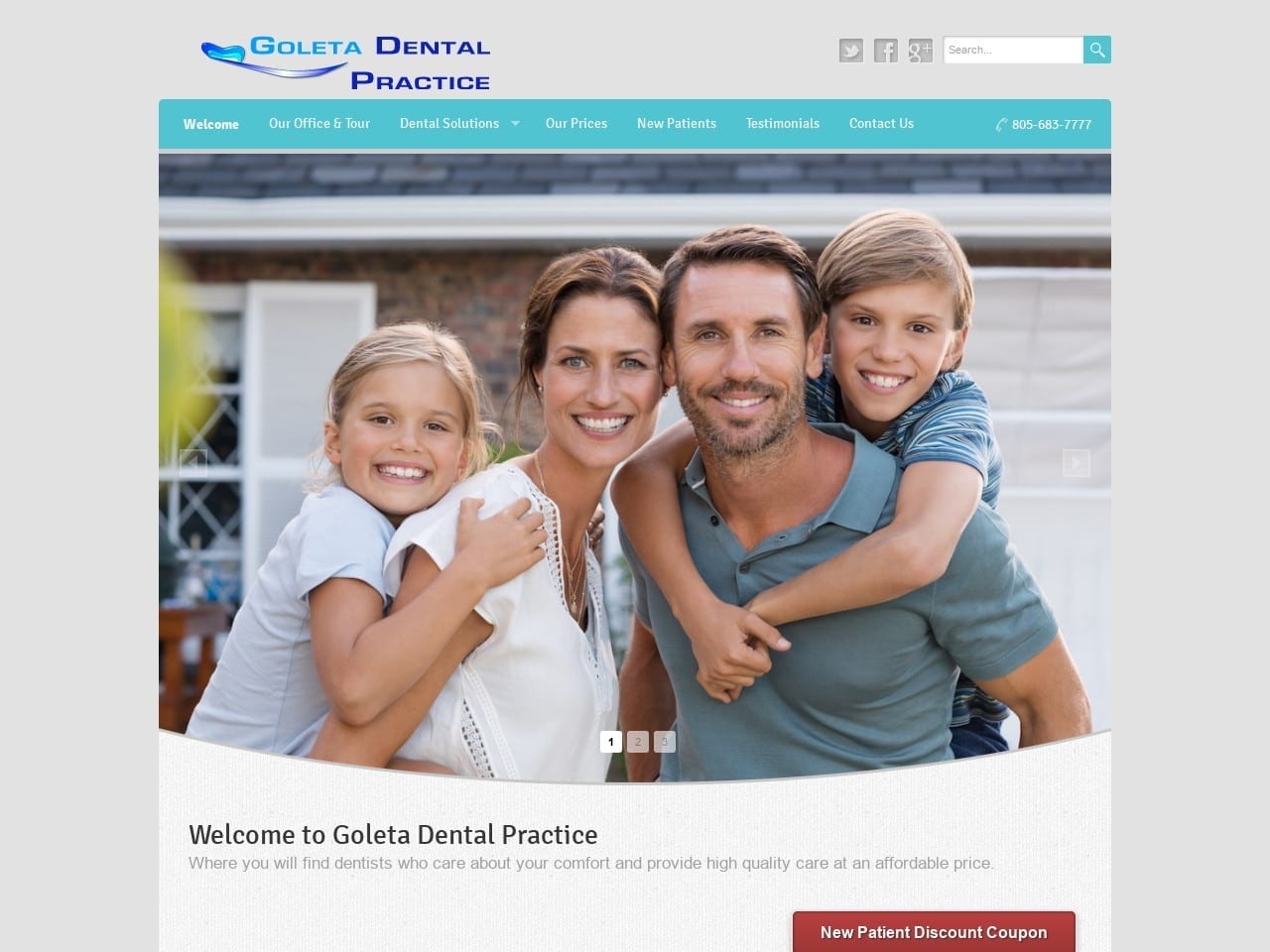 Goleta Dental Practice Morteza M DDS Website Screenshot from goletadental.com