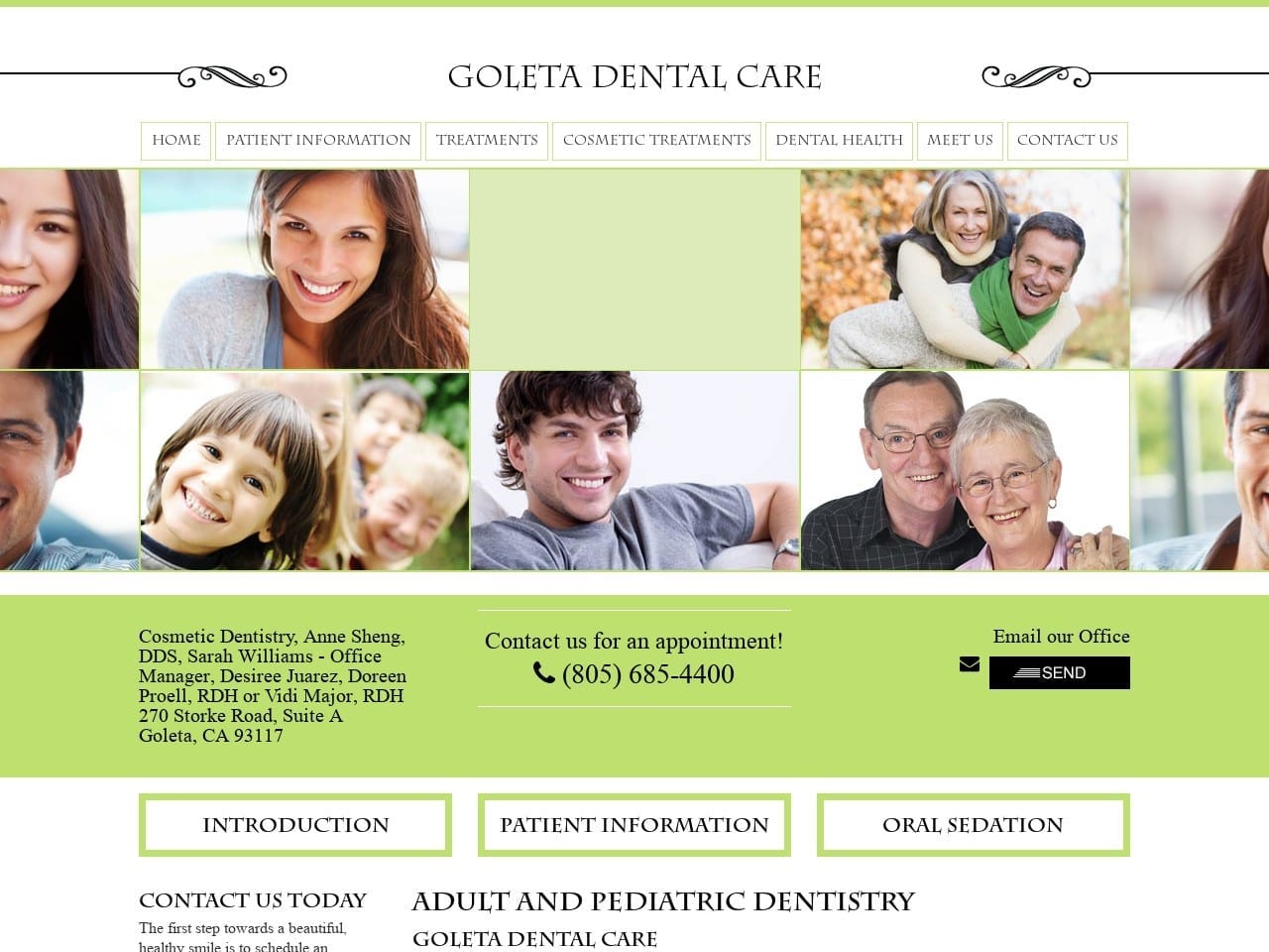 Goleta Dental Care Website Screenshot from goletadentalcare.com