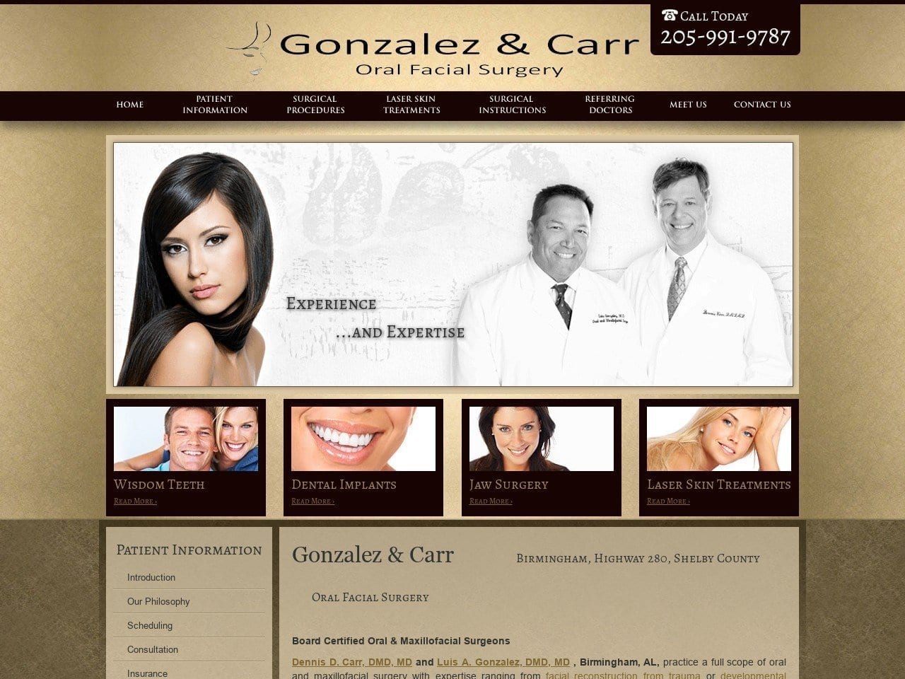 Gonzalez Dentist Website Screenshot from gonzalezcarr.com