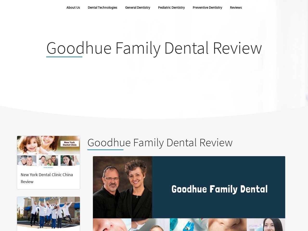 Goodhue Family Dental Practice Website Screenshot from goodhuefamilydental.com