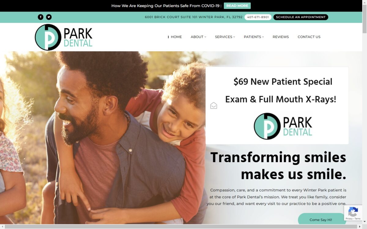 goparkdental.com screenshot